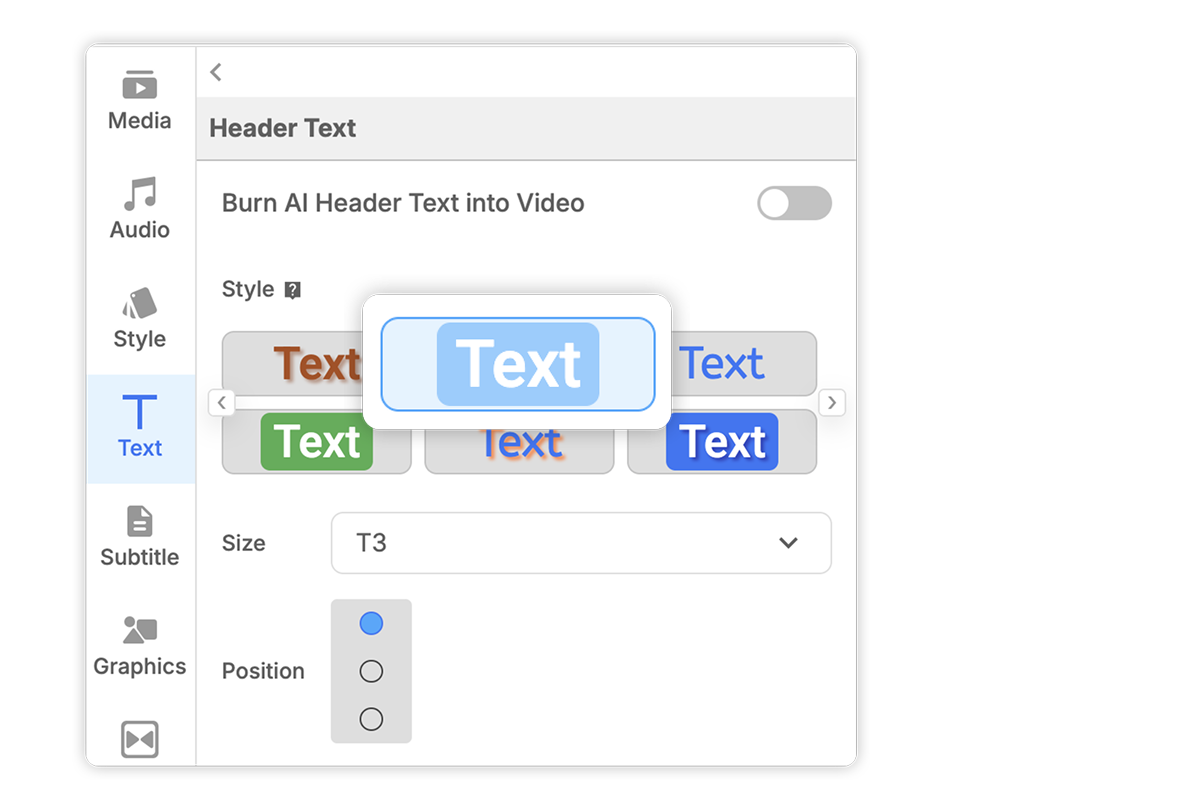 Visla Branding text styles for headlines, captions, and body copy